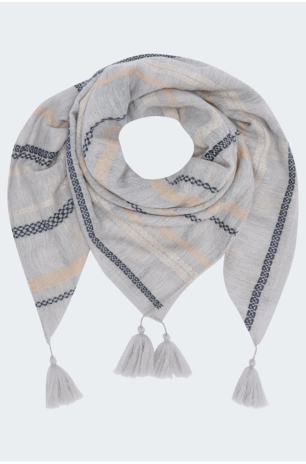 galon scarf in light grey