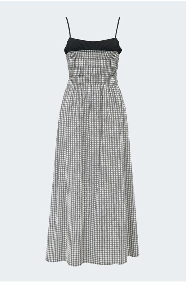 primrose dress in ivory jet gingham