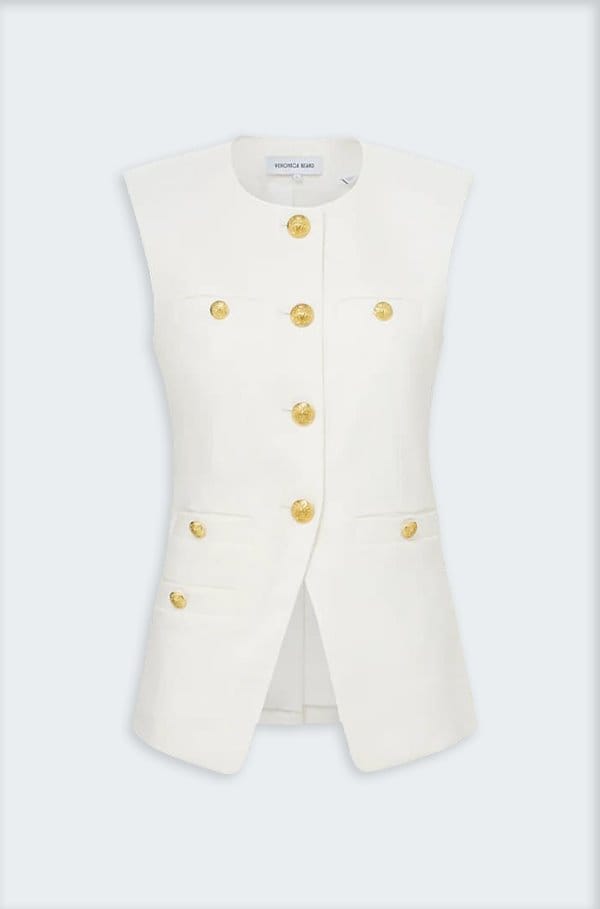 tamara waistcoat in off white