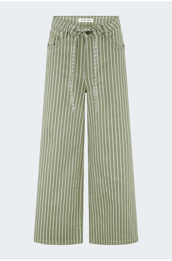 blake wide jean in moss stripe