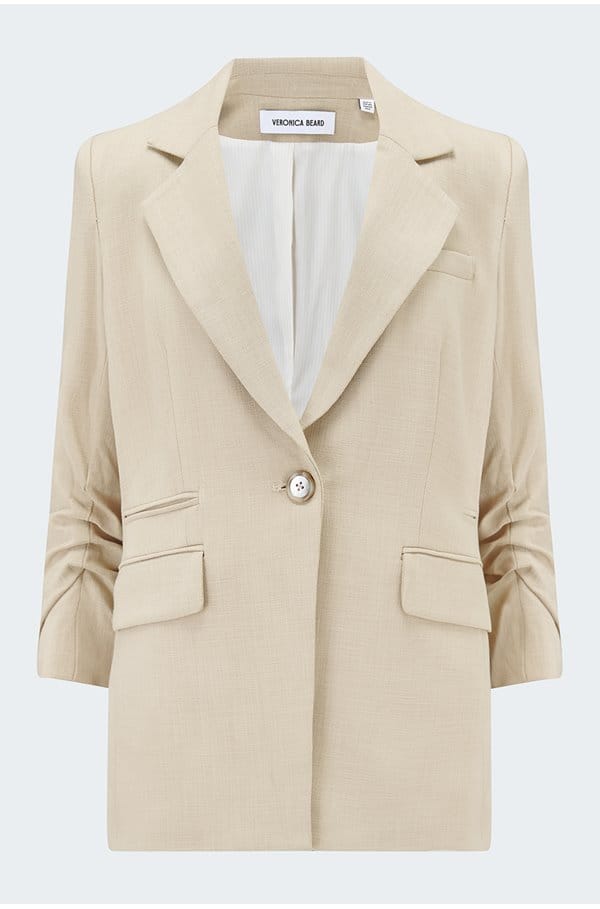 battista dickey jacket in stone khaki