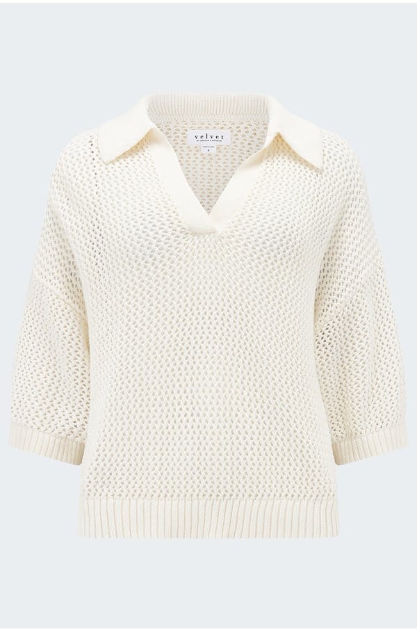 york knitted top in milk