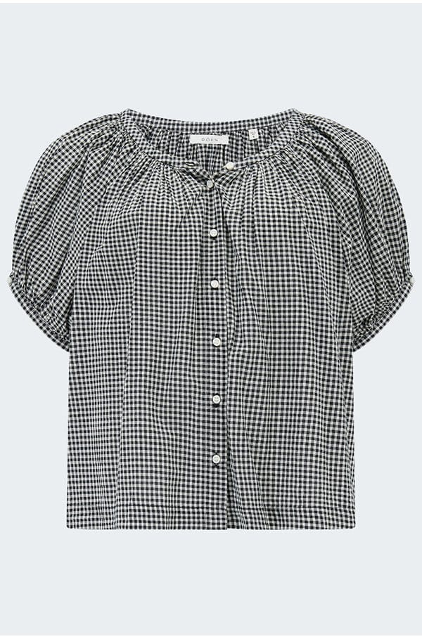 june top in la maddalena gingham