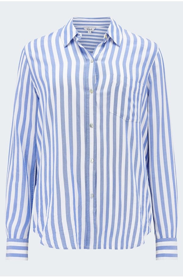 wren shirt in blue white