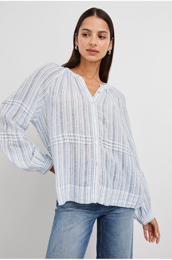 frances top in sonoma stripe