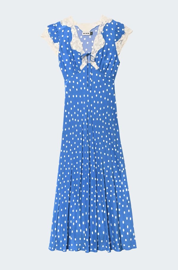 amari dress in bohemia spot blue