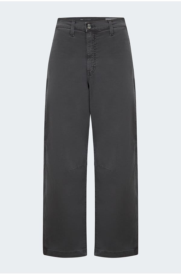 fiona high rise barrel trouser in sulfur misty grey