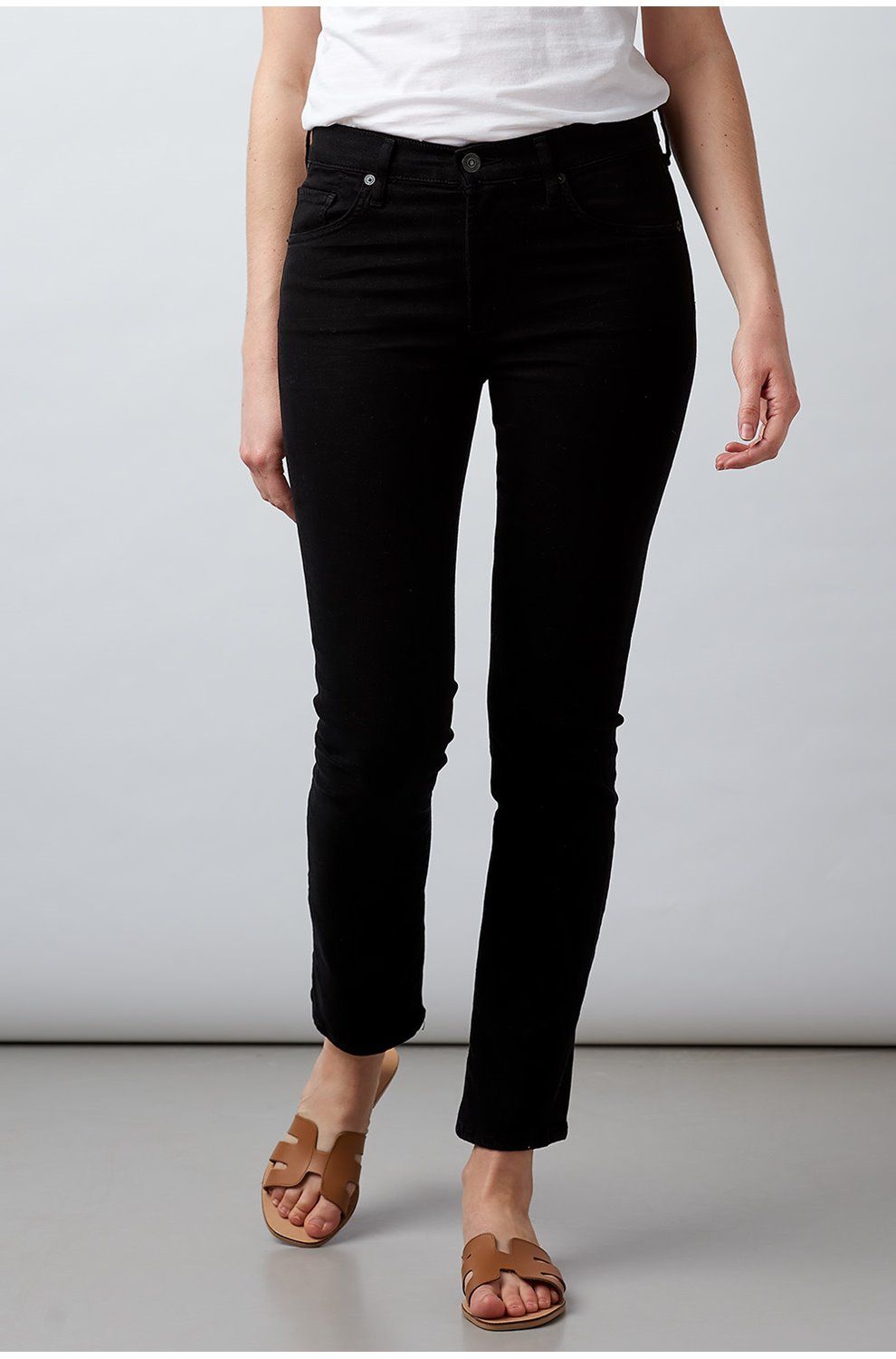 Trilogy Stores | Skylar Mid Rise Cigarette Jean in Plush Black