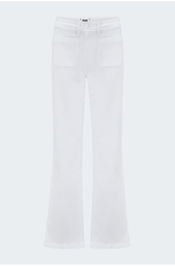 leenah wide jean with patch pockets in crisp white