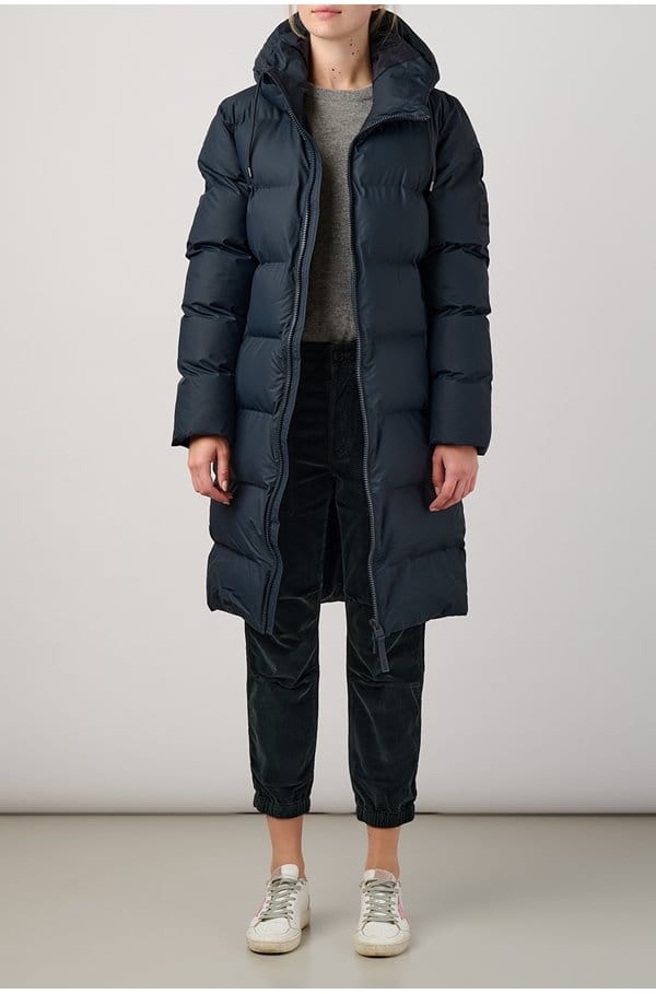 Trilogy Stores | Long Puffer Jacket in Navy