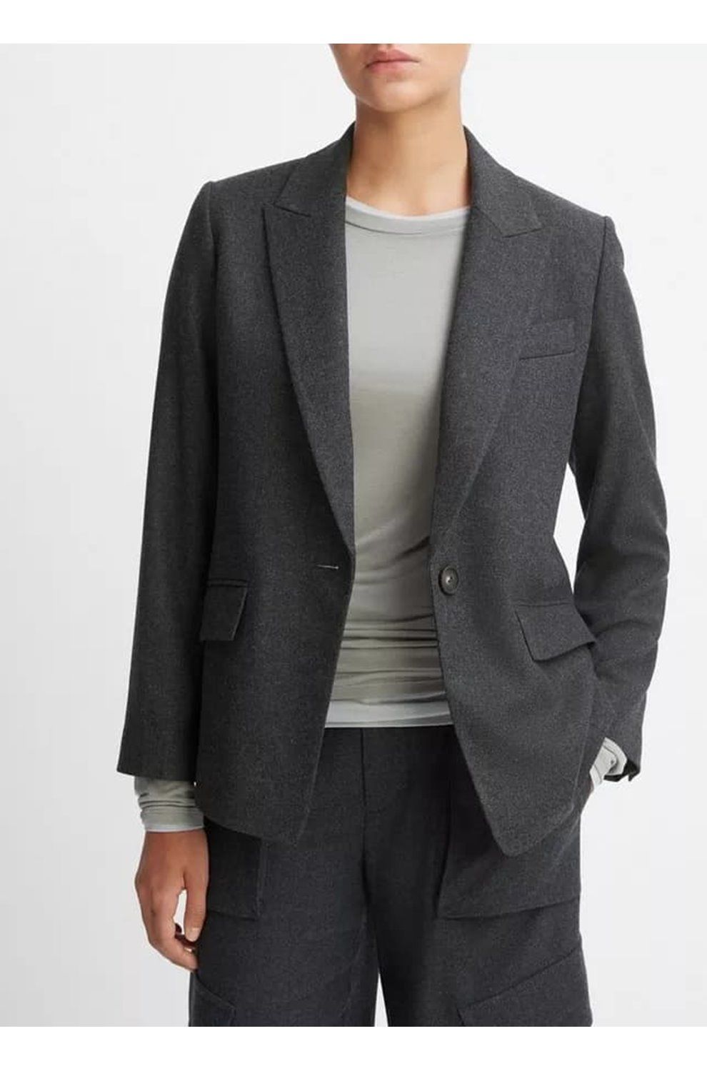 charcoal wool blazer