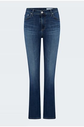 AG Prima Cigarette Sateen Jeans in Deep Currant
