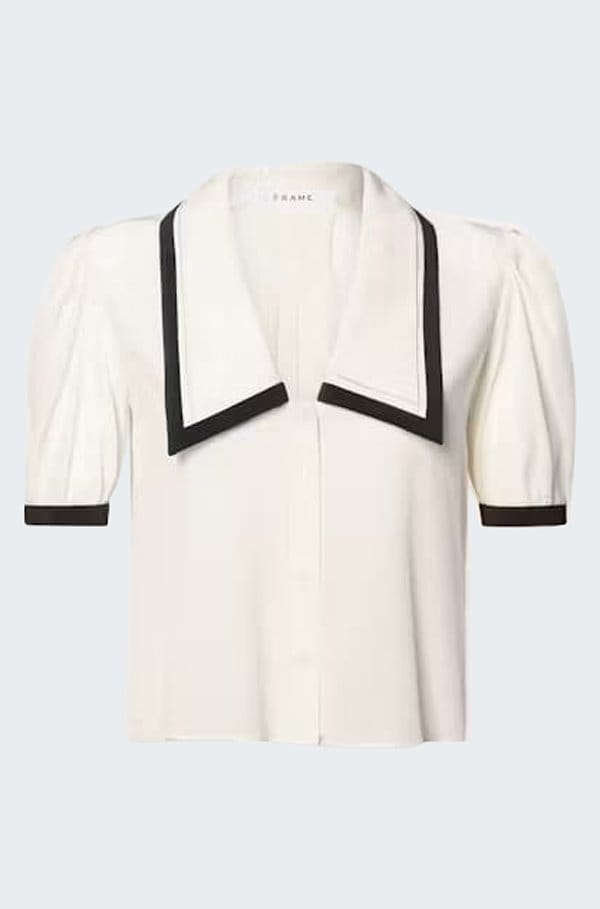 sailor blouse in cream multi