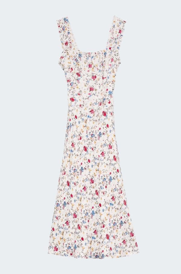 ascella dress in blanc flowering meadow