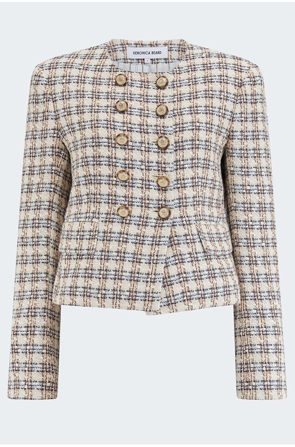 bentley jacket in ivory camel