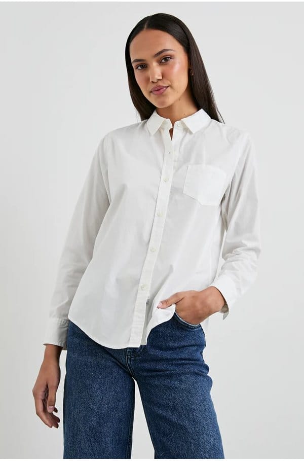stina shirt in white