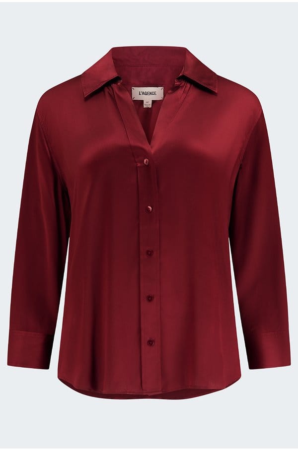 dani blouse in syrah