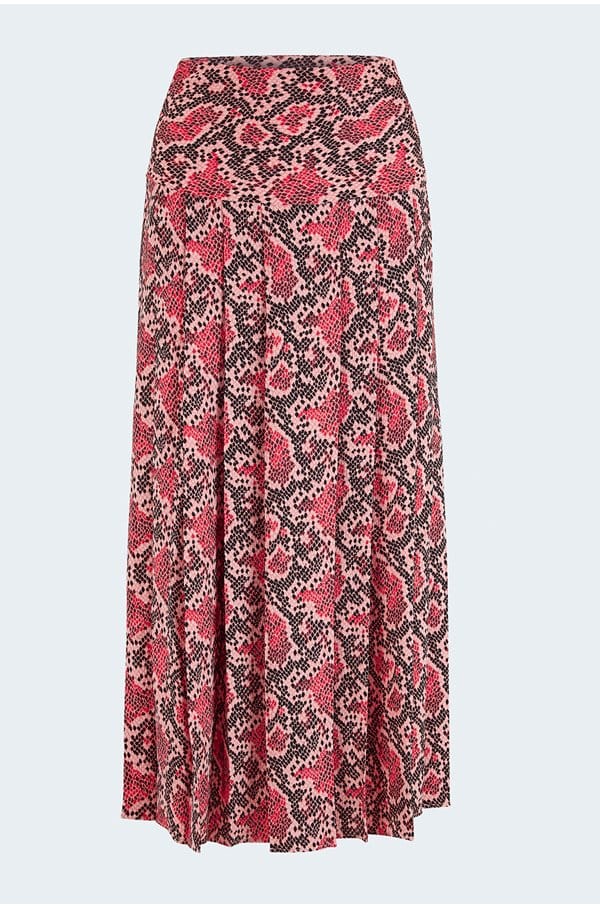 sienna skirt in pink snakeskin print