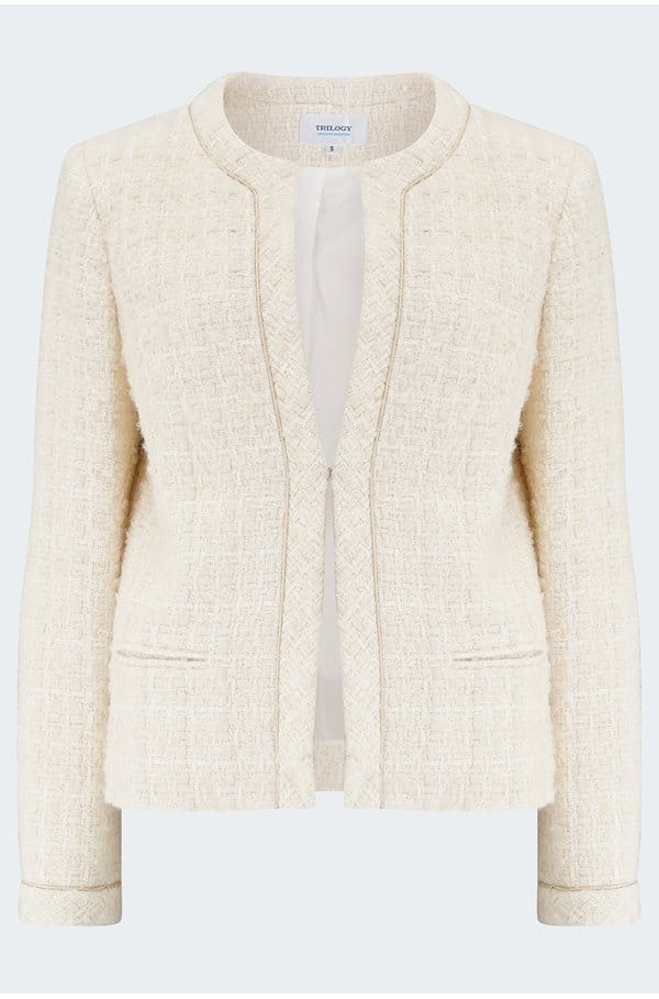 figi jacket in chanel cream