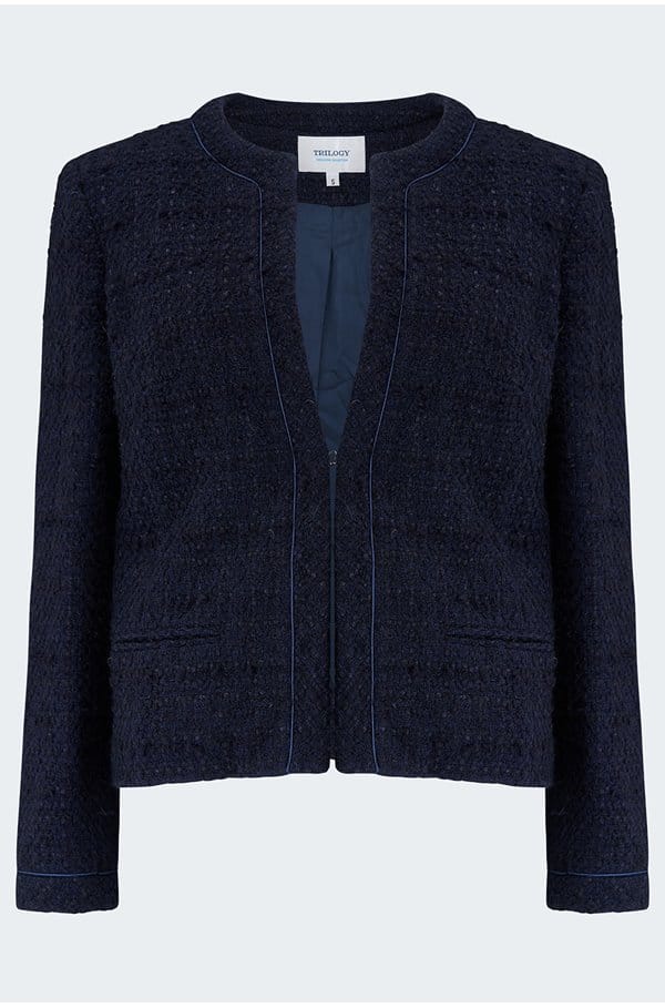 figi jacket in chanel navy