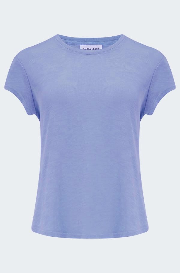 baby crew tee in peri blue