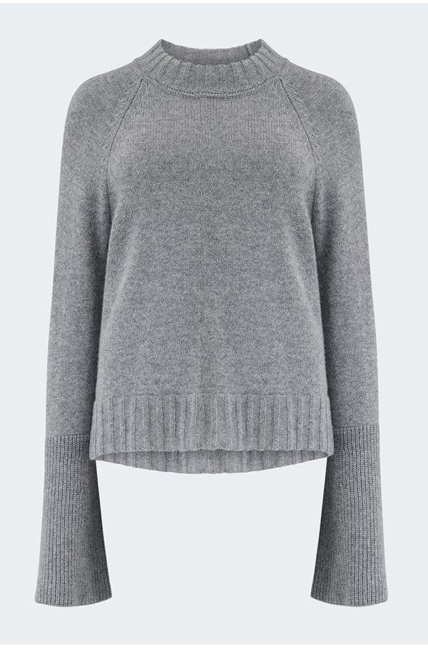 laurel sweater in cloudy heather grey