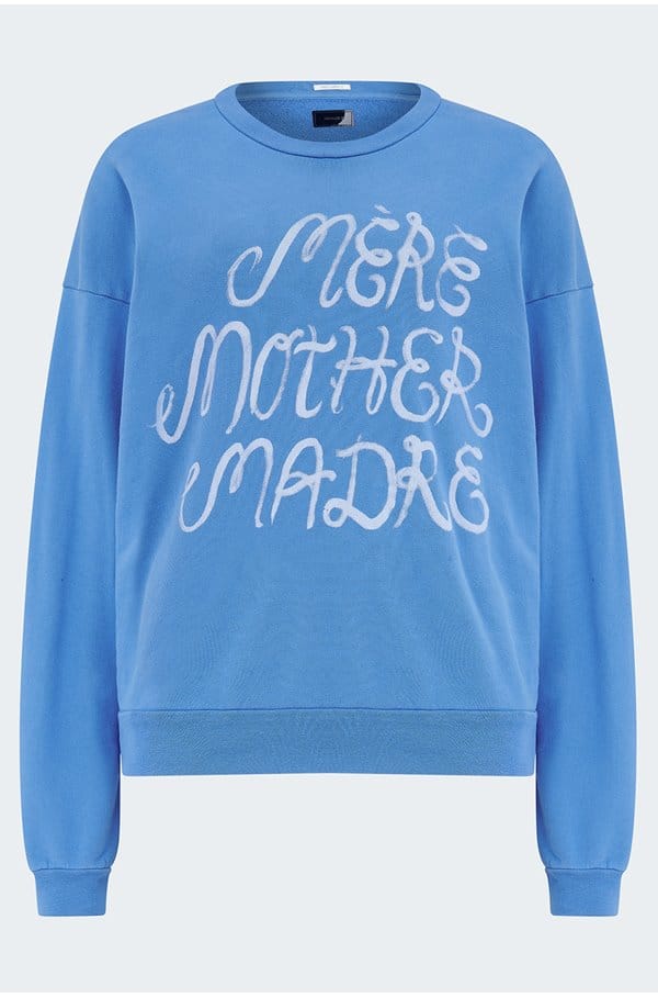 the drop square sweatshirt in mere mother madre