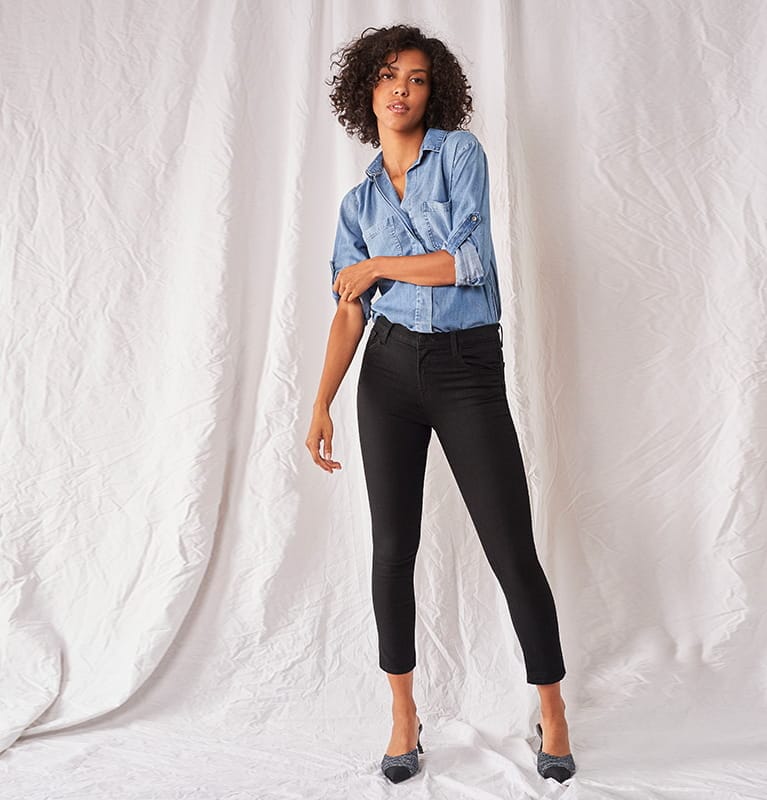 J Brand, blue jeans with orange stitching - Unique Designer Pieces