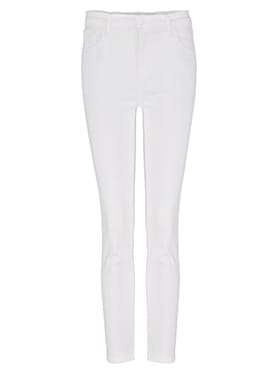 RRP€220 J BRAND Jeans W24 White Ripped High Waist Button Fly Cropped M  –POPPRI Online Fashion Auctions