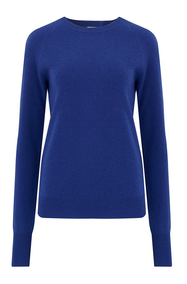 Madeleine Thompson Maddie Cashmere Crew In Blue | ModeSens