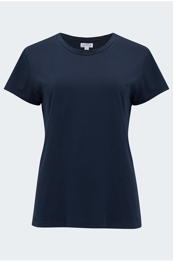 Velvet - Trisha T-Shirt in Navy