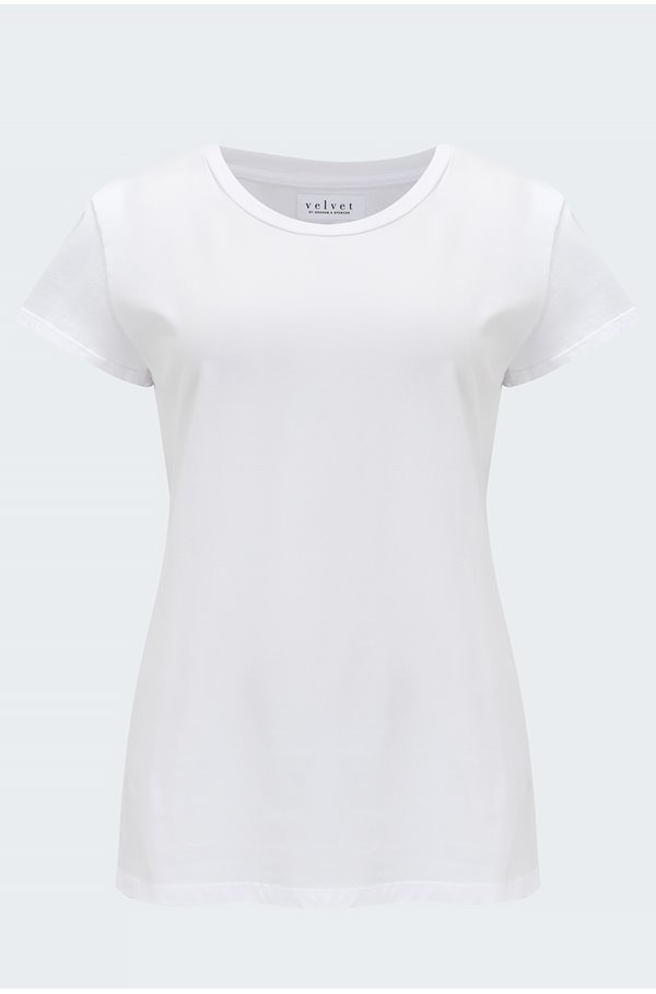 Velvet - Trisha T-Shirt in White