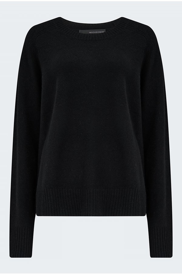 360cashmere Taylor Easy Crew In Black