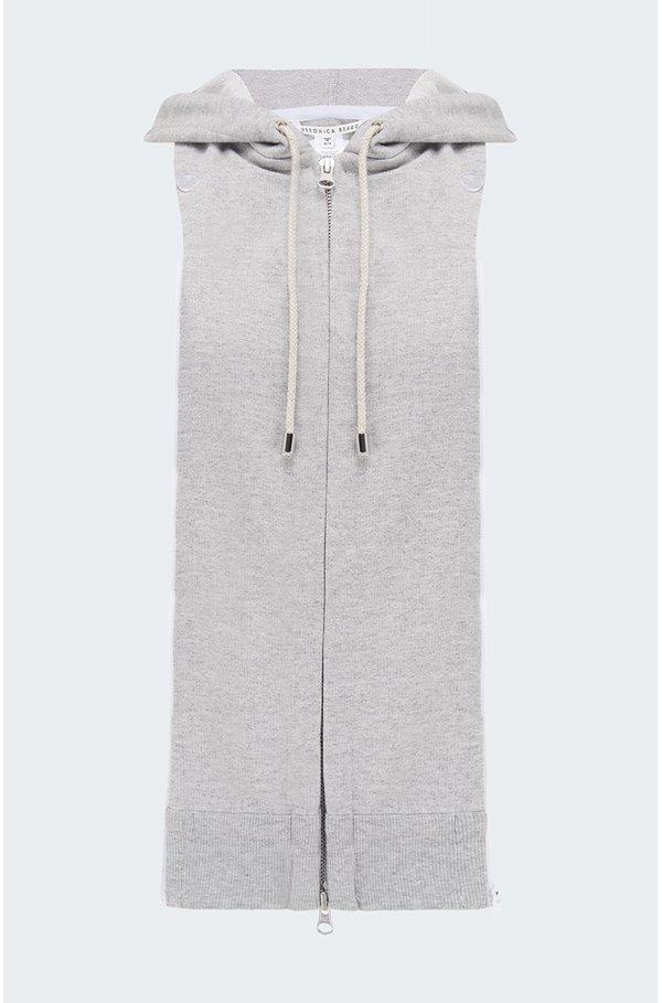 Veronica Beard - Hoodie Dickey Jacket Insert in Heather Grey