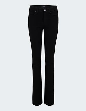 PAIGE - Hoxton Straight Jean In Black Shadow