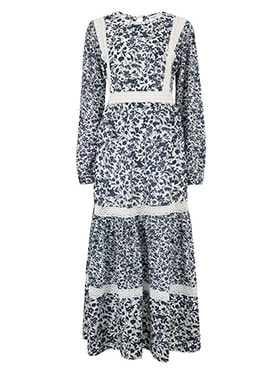 LILY & LIONEL - Lara Dress in White Navy Blossom