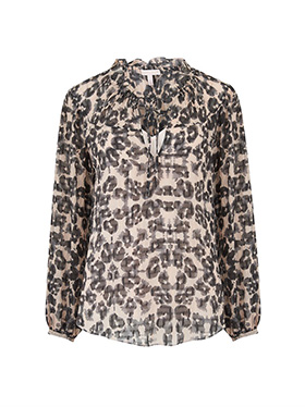 REBECCA TAYLOR - Long Sleeve Kaleidoscope Top in Black Combo