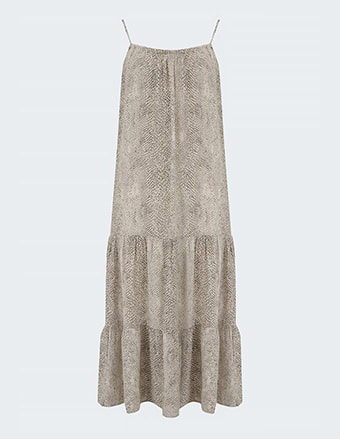 Delilah Dress In Sand Cheetah