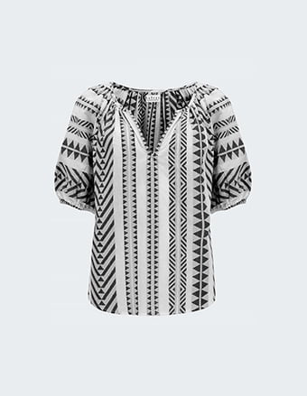 Zaria Blouse In Vintage Black